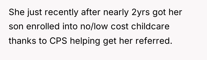 She just recently after nearly 2yrs got her son enrolled...