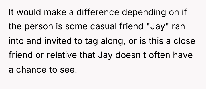 It would make a difference depending on if the person...