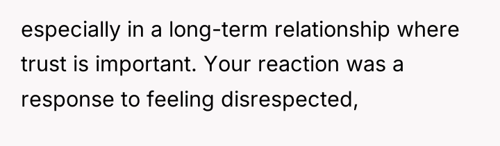 especially in a long-term relationship where trust is important. Your...