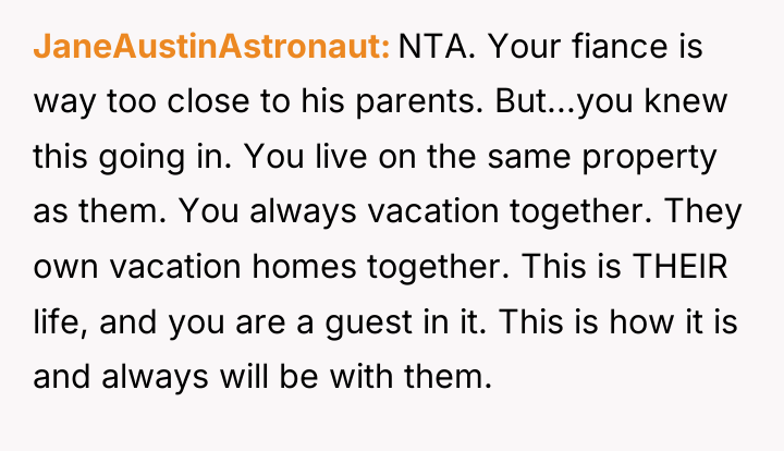 JaneAustinAstronaut NTA. Your fiance is way too close to his...