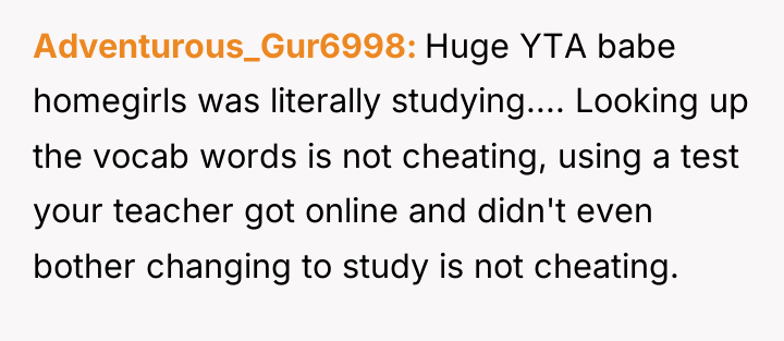 Adventurous_Gur6998 Huge YTA babe homegirls was literally studying.... Looking up...