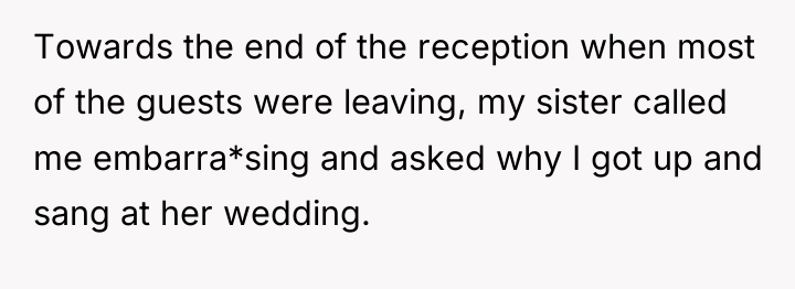 Towards the end of the reception when most of the...