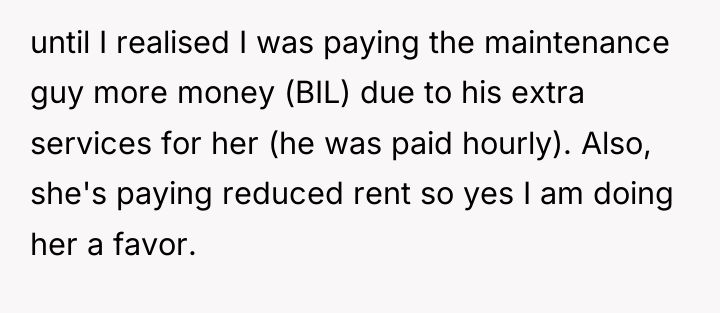 until I realised I was paying the maintenance guy more...