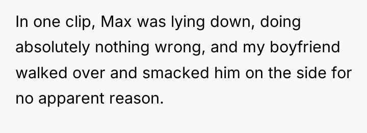 In one clip, Max was lying down, doing absolutely nothing...