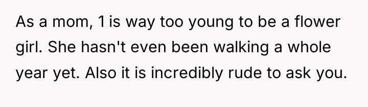 As a mom, 1 is way too young to be...