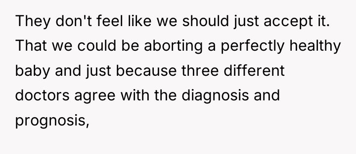 They don't feel like we should just accept it. That...