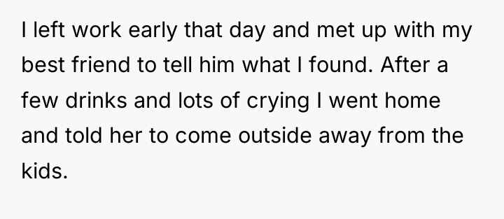 I left work early that day and met up with...