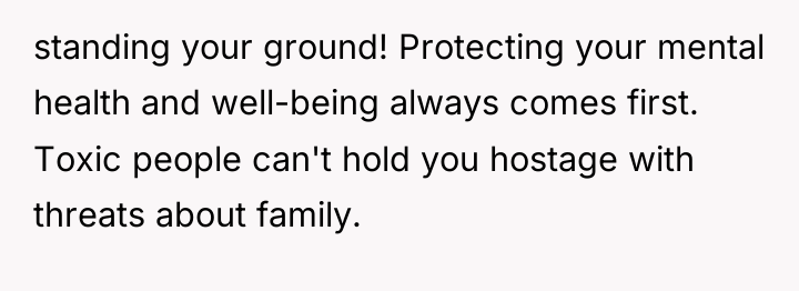 standing your ground! Protecting your mental health and well-being always...