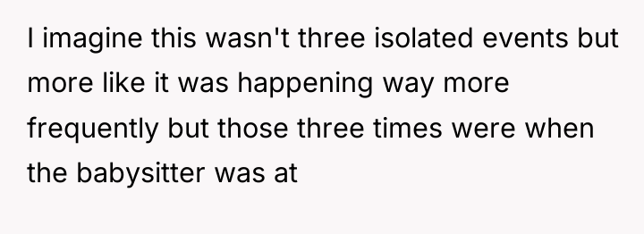 I imagine this wasn't three isolated events but more like...