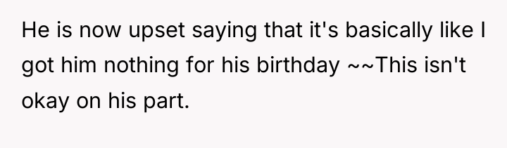 He is now upset saying that it's basically like I...