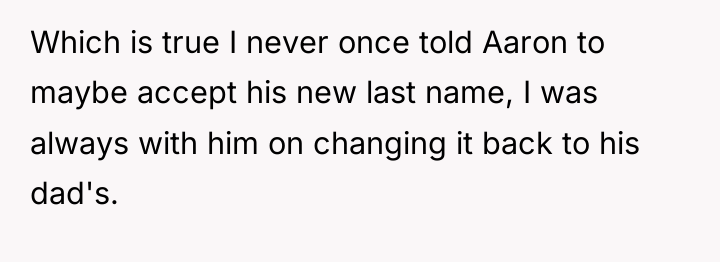 Which is true I never once told Aaron to maybe...