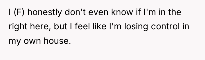 I (F) honestly don't even know if I'm in the...