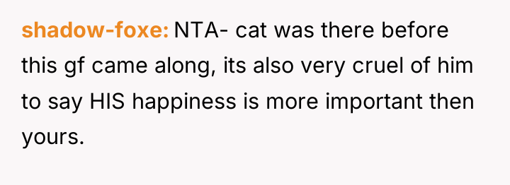 shadow-foxe NTA- cat was there before this gf came along,...