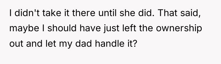 I didn't take it there until she did. That said,...