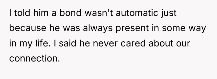 I told him a bond wasn't automatic just because he...