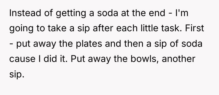 Instead of getting a soda at the end - I'm...