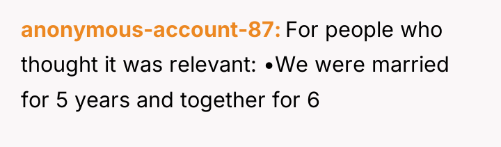 anonymous-account-87 For people who thought it was relevant: •We were...