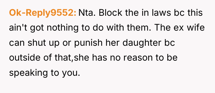 Ok-Reply9552 Nta. Block the in laws bc this ain't got...