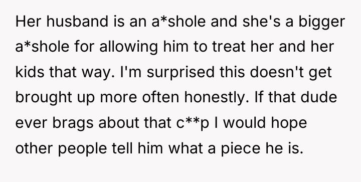 Her husband is an a*shole and she's a bigger a*shole...