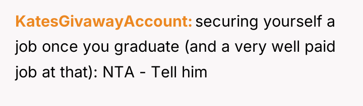 KatesGivawayAccount securing yourself a job once you graduate (and a...