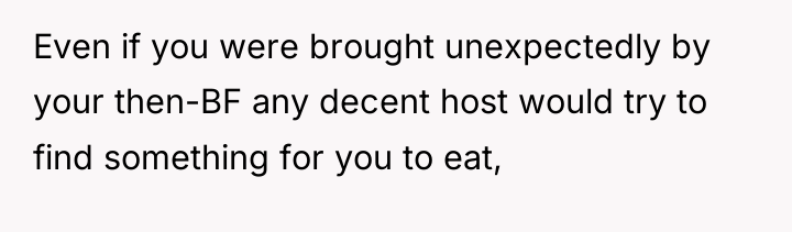 Even if you were brought unexpectedly by your then-BF any...