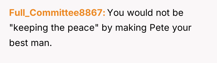 Full_Committee8867 You would not be "keeping the peace" by making...