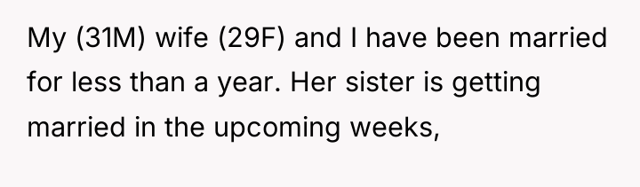 My (31M) wife (29F) and I have been married for...