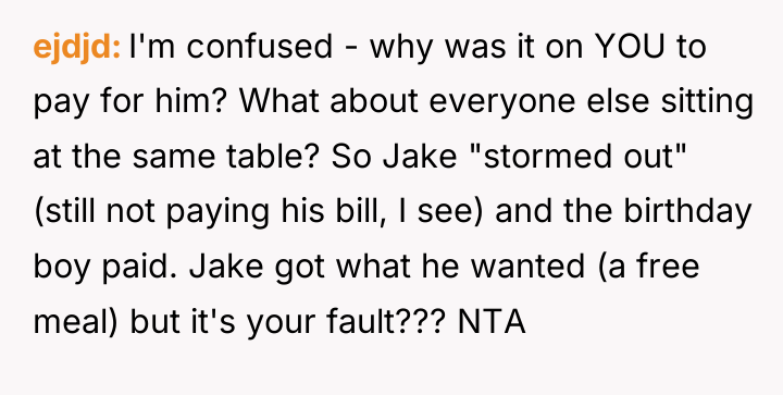 ejdjd I'm confused - why was it on YOU to...
