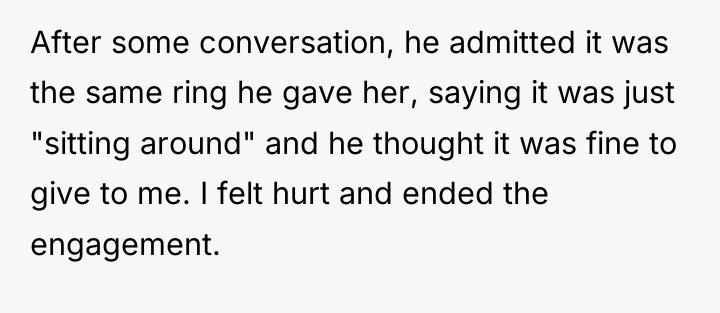 After some conversation, he admitted it was the same ring...
