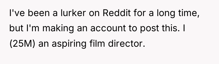 I've been a lurker on Reddit for a long time,...