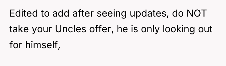 Edited to add after seeing updates, do NOT take your...