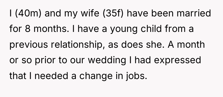 I (40m) and my wife (35f) have been married for...