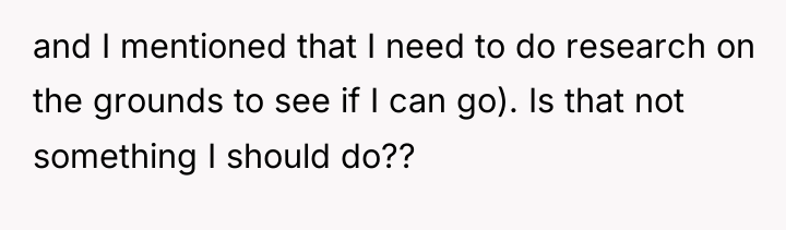 and I mentioned that I need to do research on...