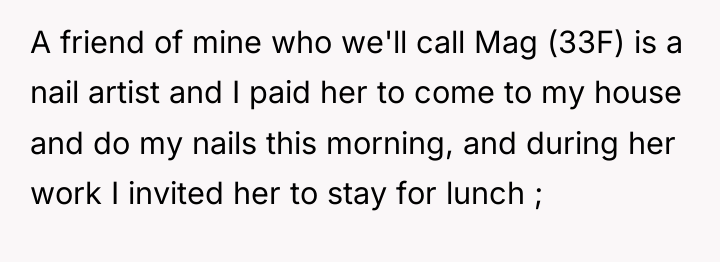 A friend of mine who we'll call Mag (33F) is...