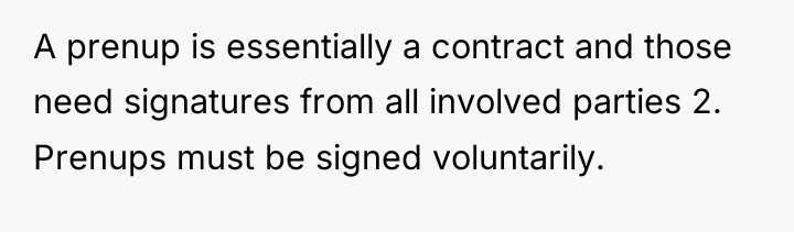 A prenup is essentially a contract and those need signatures...