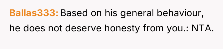 Ballas333 Based on his general behaviour, he does not deserve...