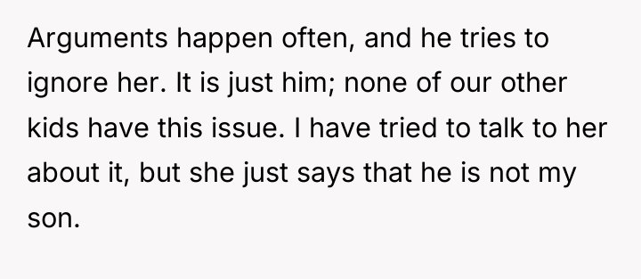 Arguments happen often, and he tries to ignore her. It...