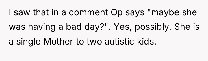 I saw that in a comment Op says "maybe she...