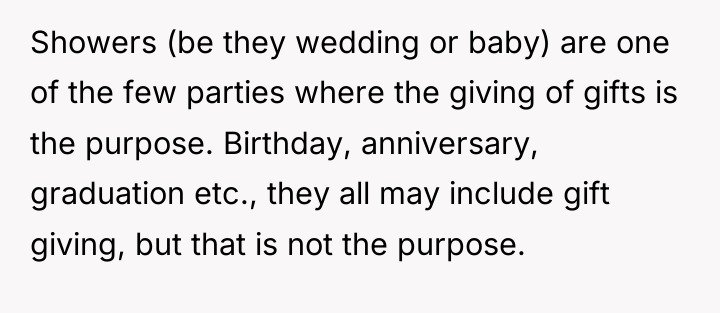 Showers (be they wedding or baby) are one of the...