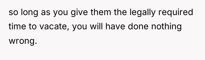 so long as you give them the legally required time...