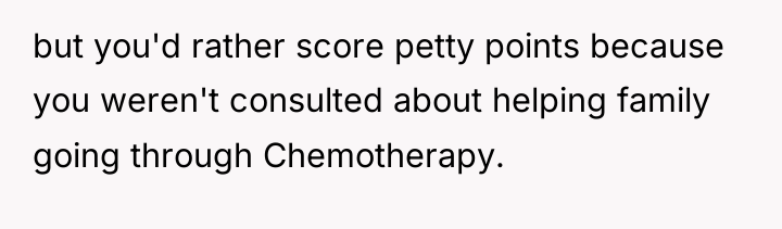 but you'd rather score petty points because you weren't consulted...