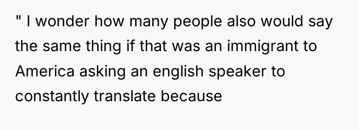 " I wonder how many people also would say the...