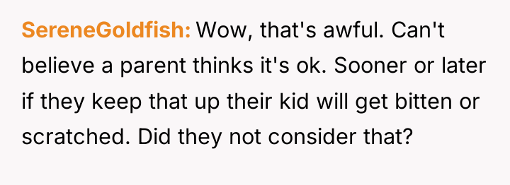 SereneGoldfish Wow, that's awful. Can't believe a parent thinks it's...