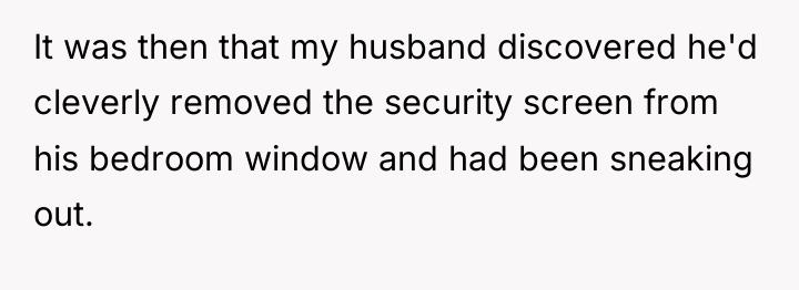 It was then that my husband discovered he'd cleverly removed...