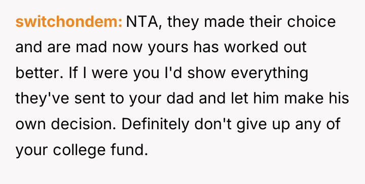 switchondem NTA, they made their choice and are mad now...