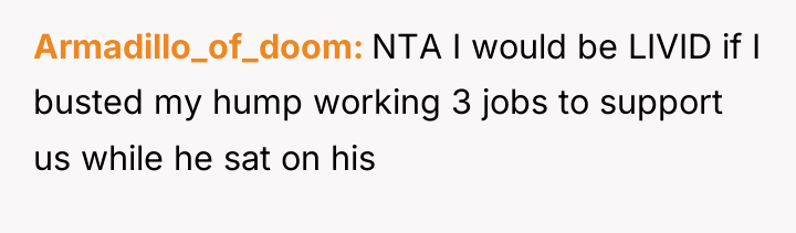 Armadillo_of_doom NTA I would be LIVID if I busted my...