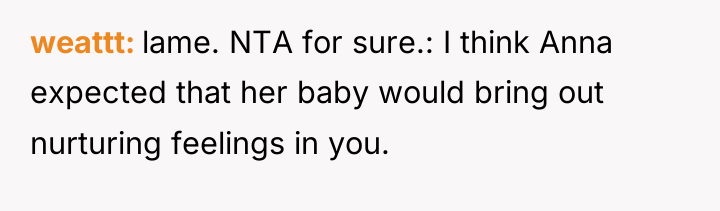 weattt lame. NTA for sure.: I think Anna expected that...