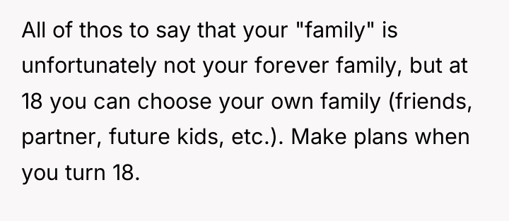 All of thos to say that your "family" is unfortunately...