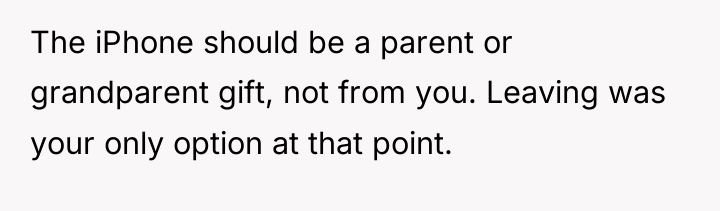 The iPhone should be a parent or grandparent gift, not...
