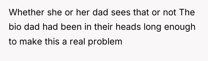 Whether she or her dad sees that or not The...